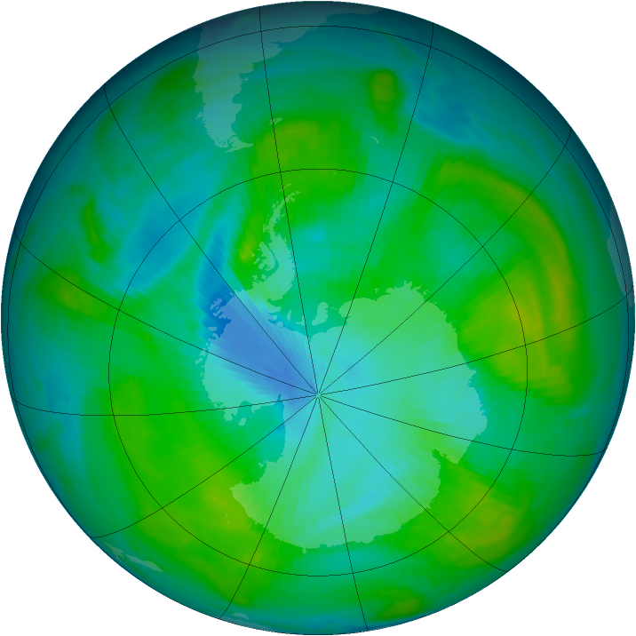 Antarctic ozone map for 08 February 1979